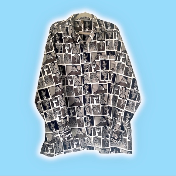 Y2K Vintage Platinum Fubu Fat Albert Shirt Button Down - Picture 2 of 4